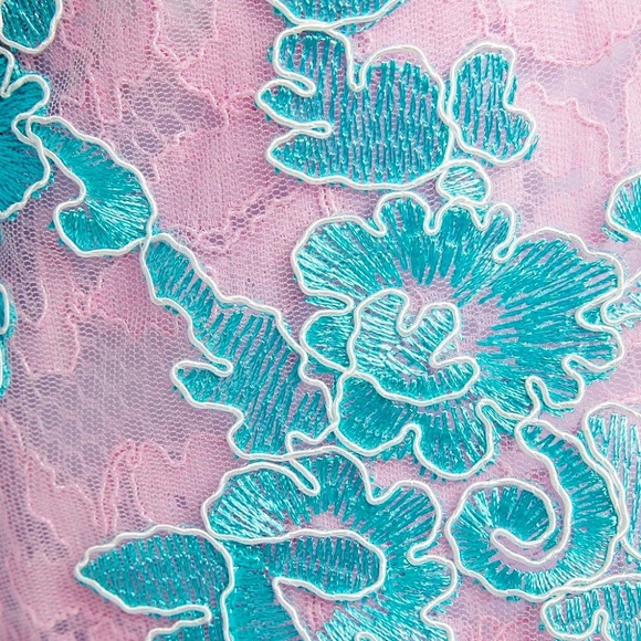 Marques Almeida Corset Y2K Dopamine Bright Ruffle Corded Floral Lace Top - Picture 10 of 15